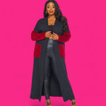 Load image into Gallery viewer, Novi Cardi Hot pocket cardigan with colored sleeves
