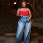 Load image into Gallery viewer, Ayori - Strapless top w/ wide leg pants
