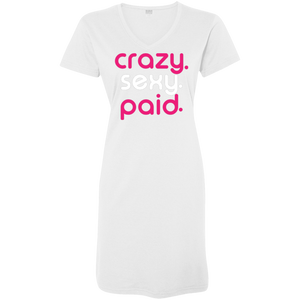 crazy sexy paid - V Neck Tshirt Dress