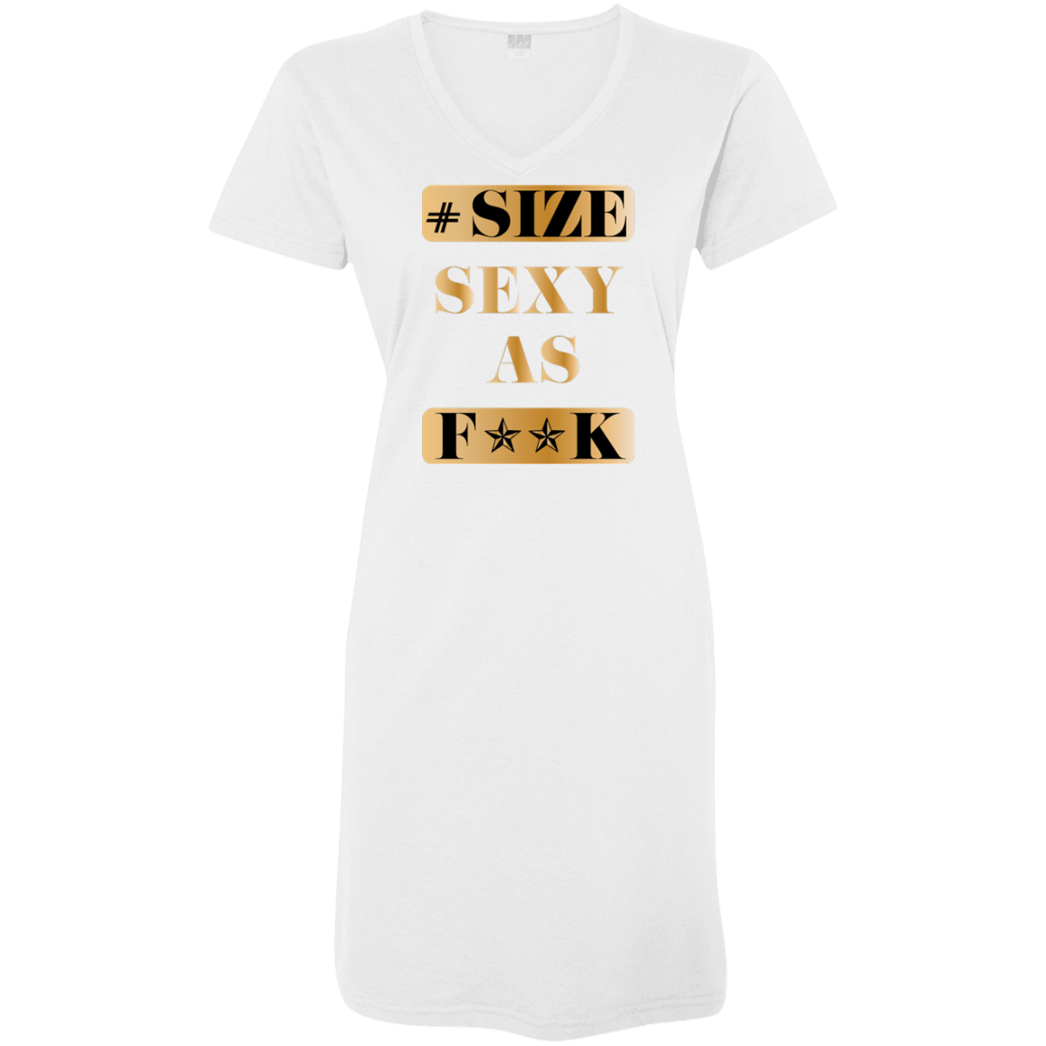 Sexy as F GOLD - V Neck Tshirt Dress