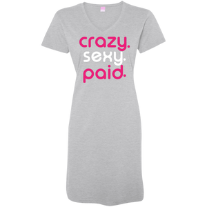 crazy sexy paid - V Neck Tshirt Dress