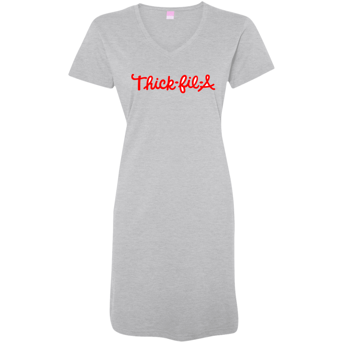 Thick Fil A wb - V Neck Tshirt Dress