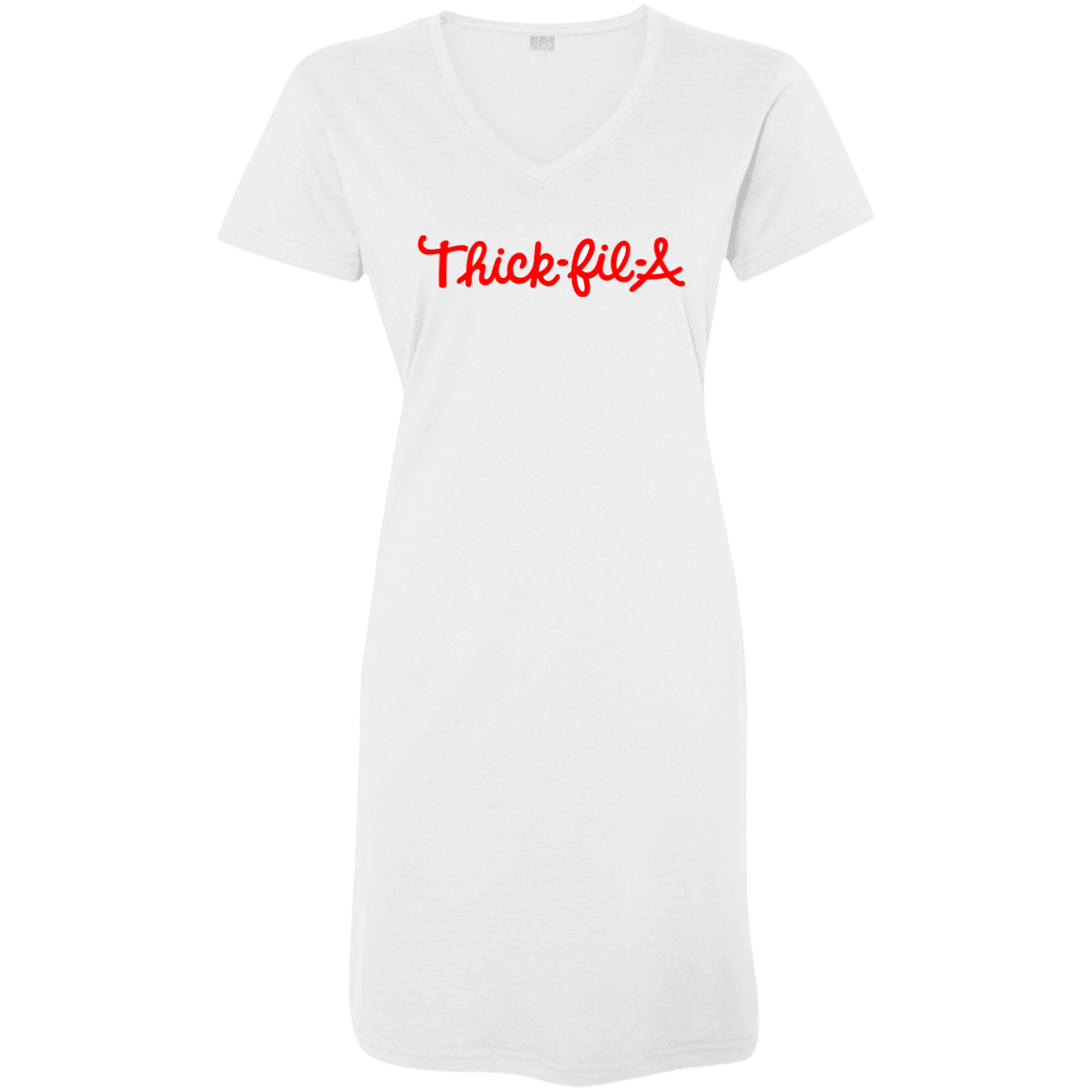 Thick Fil A wb - V Neck Tshirt Dress