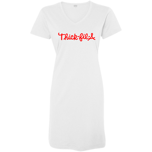 Thick Fil A wb - V Neck Tshirt Dress