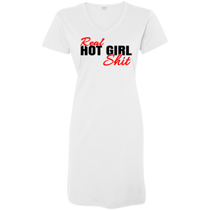 Real hot girl shit - - V Neck Tshirt Dress