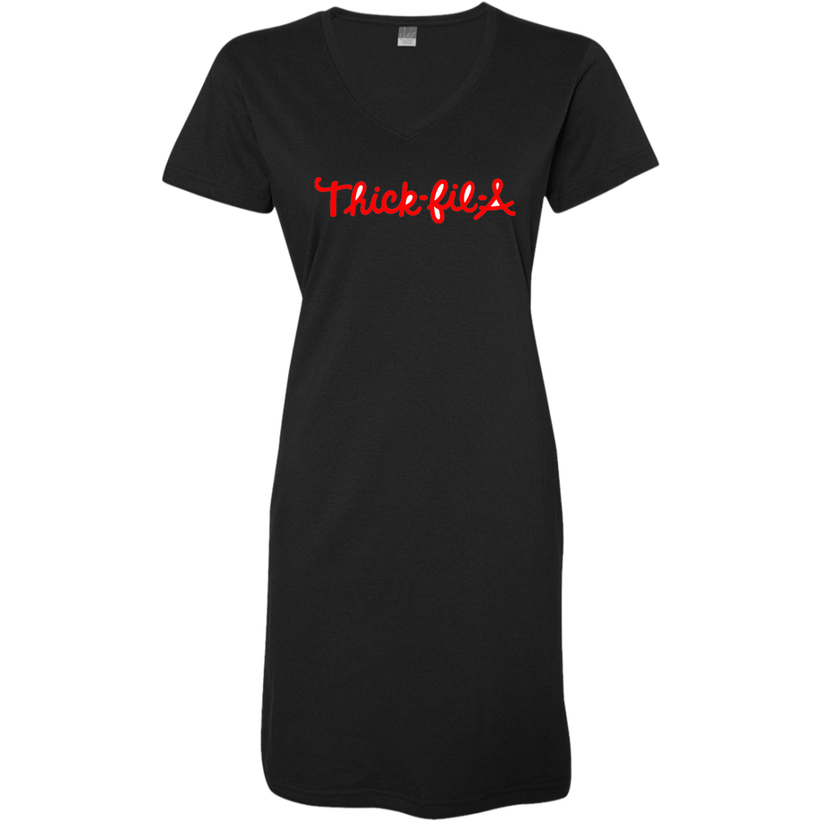 Thick Fil A wb - V Neck Tshirt Dress