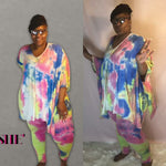 Load and play video in Gallery viewer, Makeo - plus size 2 pc poncho style pants set
