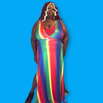 Load image into Gallery viewer, Retro deep v-neck maxi dress
