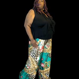 Kimbrough - Plus printed wide leg palazzo pants