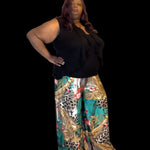 Load image into Gallery viewer, Kimbrough - Plus printed wide leg palazzo pants
