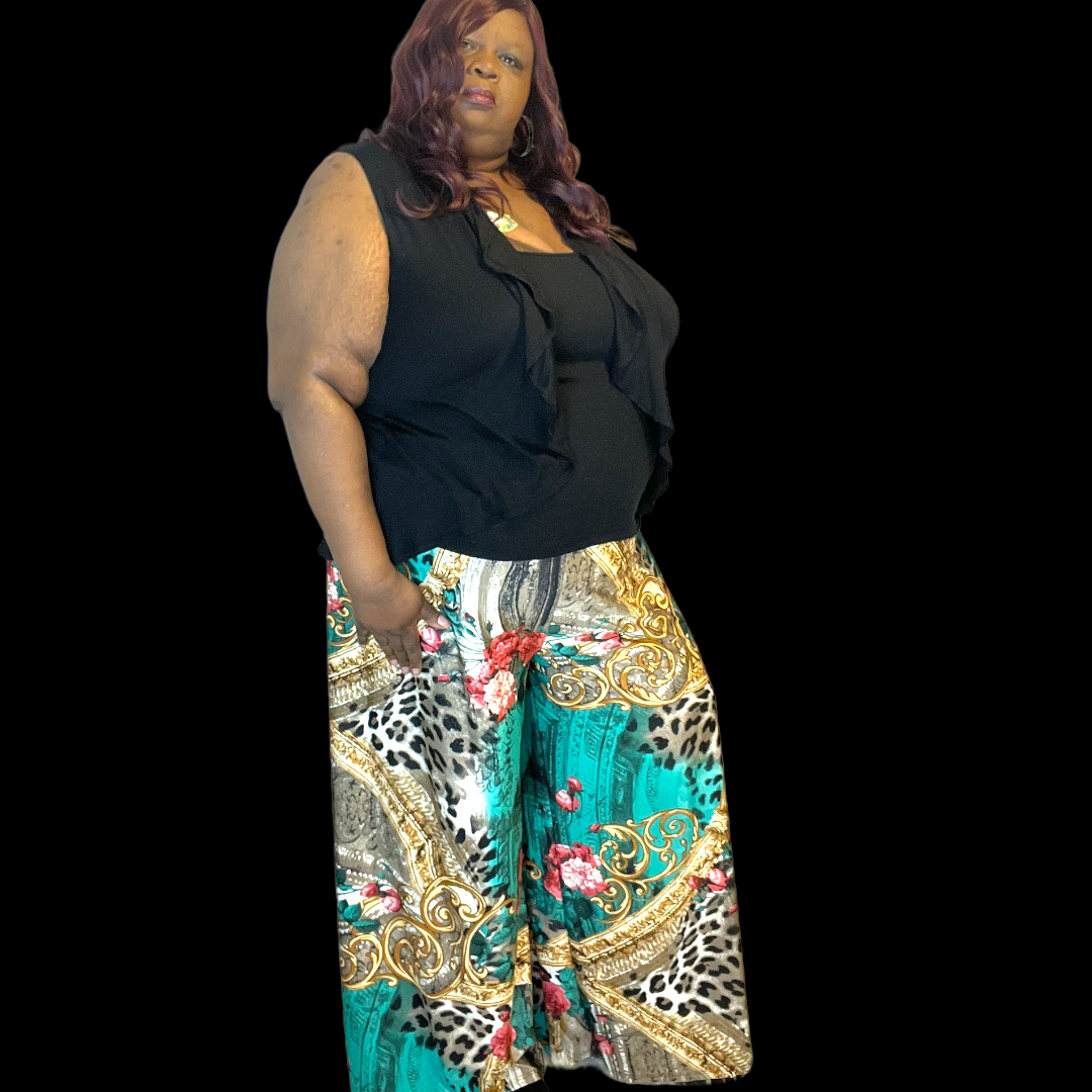 Kimbrough - Plus printed wide leg palazzo pants