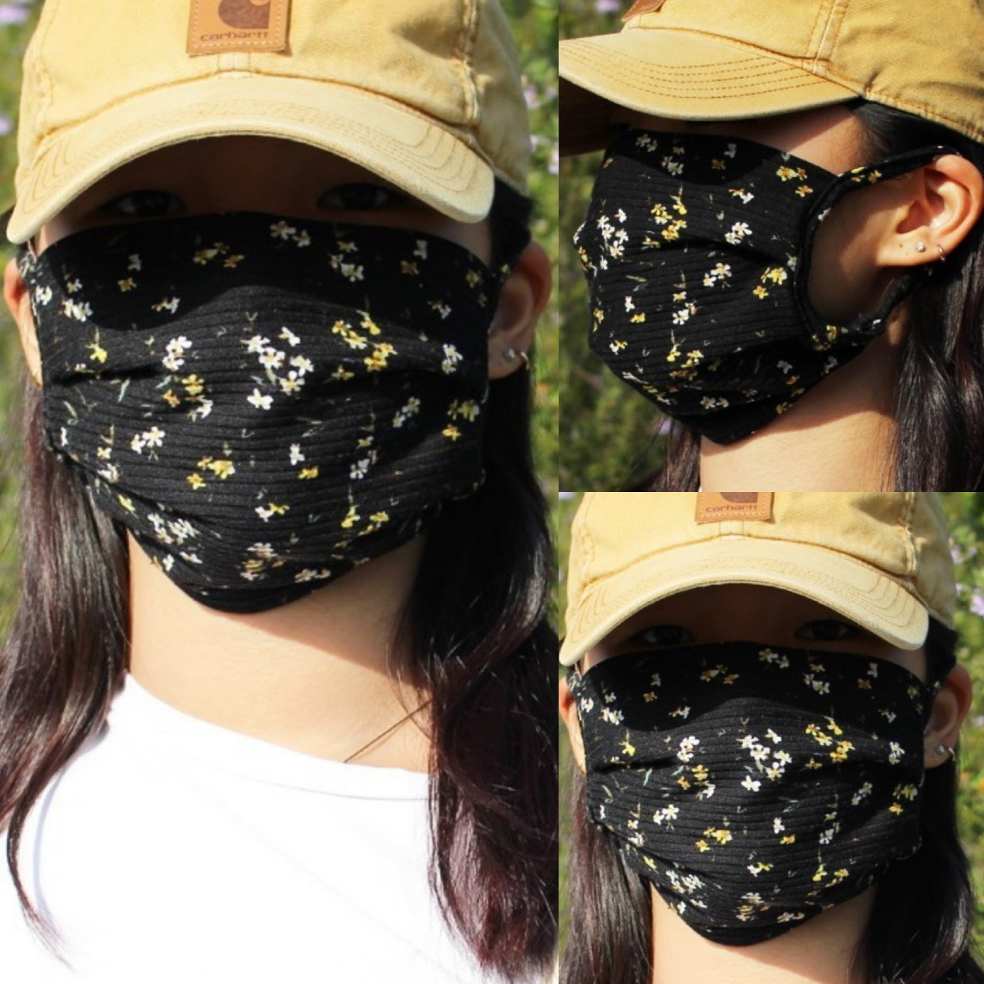 H&W Floral - floral printed cloth face mask-H&W Cami - camouflage printed cloth face mask-kusheclothing
