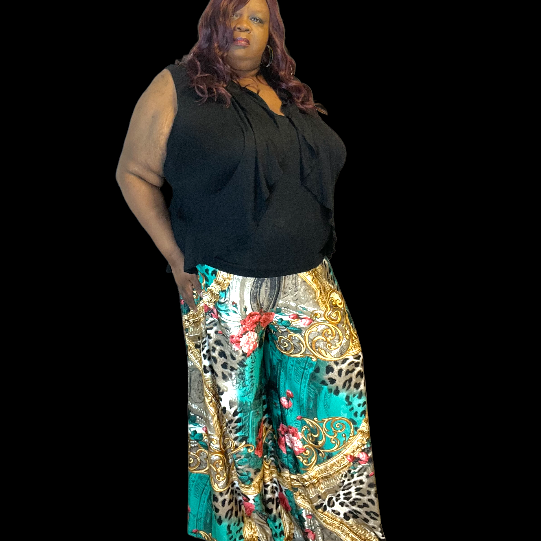 Kimbrough - Plus printed wide leg palazzo pants