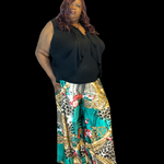 Load image into Gallery viewer, Kimbrough - Plus printed wide leg palazzo pants

