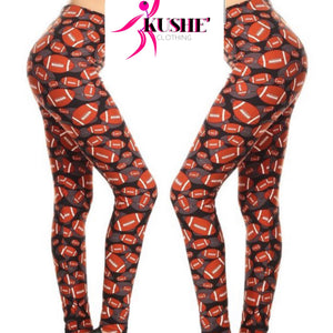 Football - Plus size extra plus football themed leggings with ball design