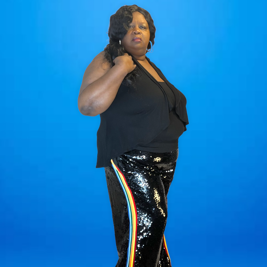 Ouchita- Stripped sequin pants