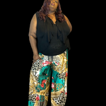 Load image into Gallery viewer, Kimbrough - Plus printed wide leg palazzo pants
